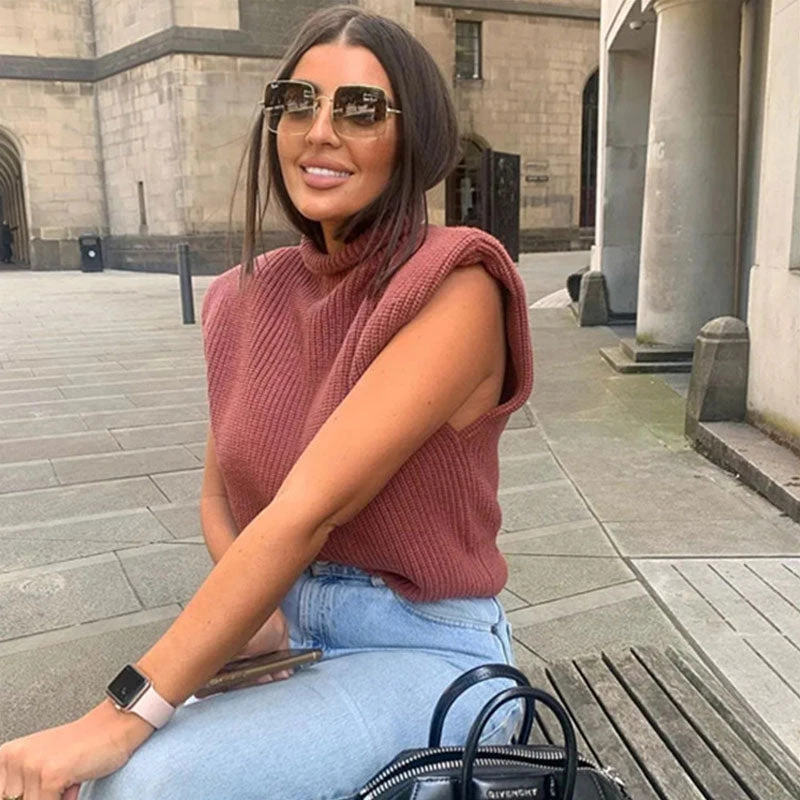 Trendy & Unique Modern Style Shoulder Pad High Neck Rib Pullover Sweater - Burgundy What's New 5 Trendy & Unique Modern Style Shoulder Pad High Neck Rib Pullover Sweater - Burgundy What's New