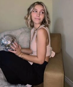 Trendy & Unique What's New Multi-Way Bandage Tie Strap Cropped Knit Tank Top - Apricot 9 Trendy & Unique What's New Multi-Way Bandage Tie Strap Cropped Knit Tank Top - Apricot