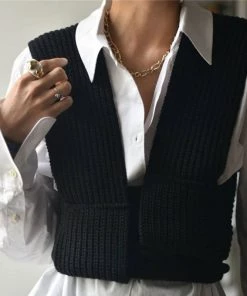 Trendy & Unique Multi-Way Bandage Tie Strap Cropped Knit Tank Top - Black What's New 9 Trendy & Unique Multi-Way Bandage Tie Strap Cropped Knit Tank Top - Black What's New