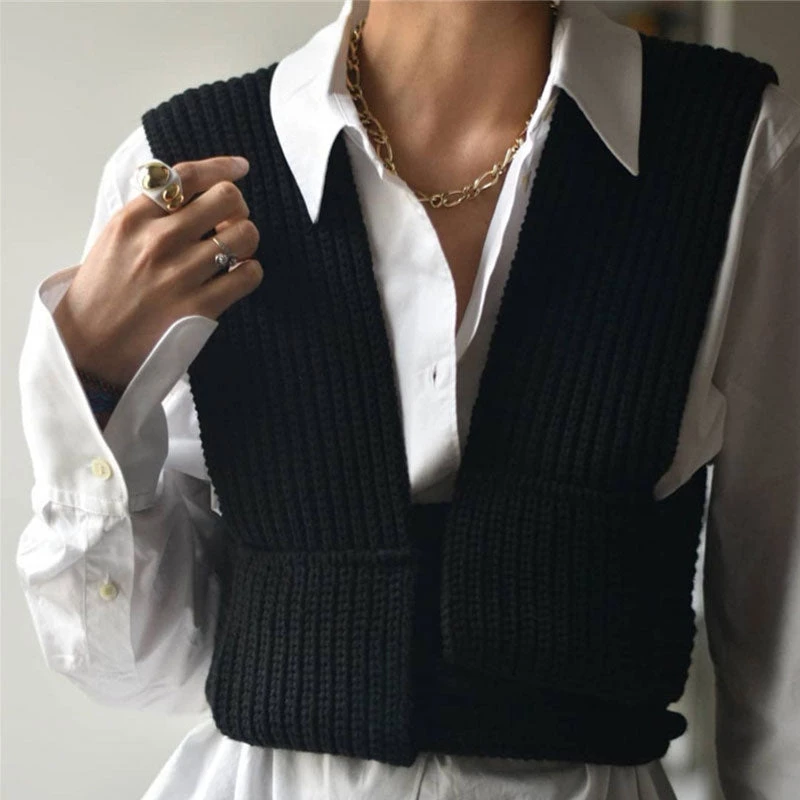 Trendy & Unique Multi-Way Bandage Tie Strap Cropped Knit Tank Top - Black What's New 5 Trendy & Unique Multi-Way Bandage Tie Strap Cropped Knit Tank Top - Black What's New