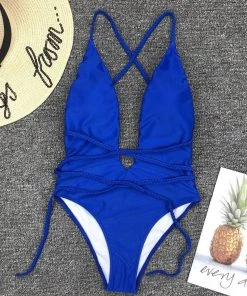 Trendy & Unique What's New Multi-Way Low Back High Leg Brazilian One Piece Swimsuit - Royal Blue 10 Trendy & Unique What's New Multi-Way Low Back High Leg Brazilian One Piece Swimsuit - Royal Blue