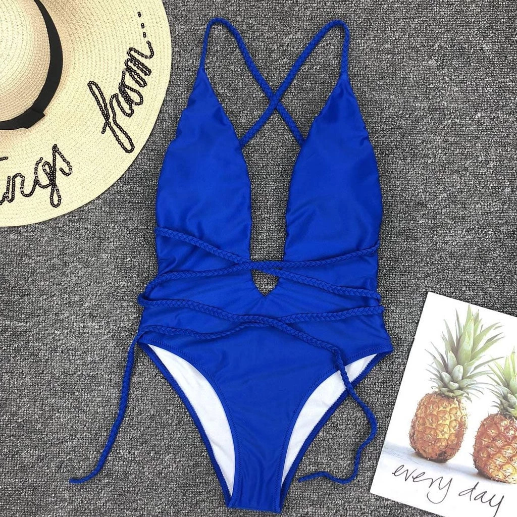 Trendy & Unique What's New Multi-Way Low Back High Leg Brazilian One Piece Swimsuit - Royal Blue 6 Trendy & Unique What's New Multi-Way Low Back High Leg Brazilian One Piece Swimsuit - Royal Blue