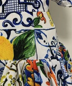 Trendy & Unique Boutique What's New Multicolored Floral Printed Crop Top And Tiered Ruffle Skirt Matching Set