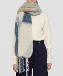 Trendy & Unique What's New Practical Rainbow Striped Braided Brushed Fringe Scarf - Multicolor