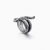 Trendy & Unique Punk Style Wrap Around Snake Shaped Embossed Ring - Silver What's New