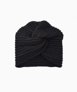 Trendy & Unique Cozy Me Up Soldi Color Ribbed Twist Front Winter Turban