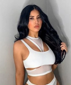 Trendy & Unique Sexy Cut Out Layered Matching Set Cropped Tank Top - White What's New