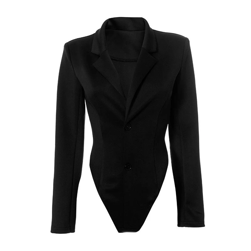 Trendy & Unique Sexy High Cut Long Sleeve Shoulder Pad Thong Bodysuit - Black What's New 5 Trendy & Unique Sexy High Cut Long Sleeve Shoulder Pad Thong Bodysuit - Black What's New