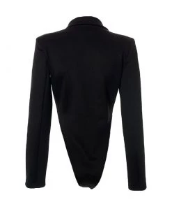 Trendy & Unique Sexy High Cut Long Sleeve Shoulder Pad Thong Bodysuit - Black What's New 9 Trendy & Unique Sexy High Cut Long Sleeve Shoulder Pad Thong Bodysuit - Black What's New