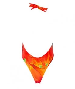 Trendy & Unique Sexy Printed High Leg Low Back Cutout One Piece Swimsuit - Blue 9 Trendy & Unique Sexy Printed High Leg Low Back Cutout One Piece Swimsuit - Blue