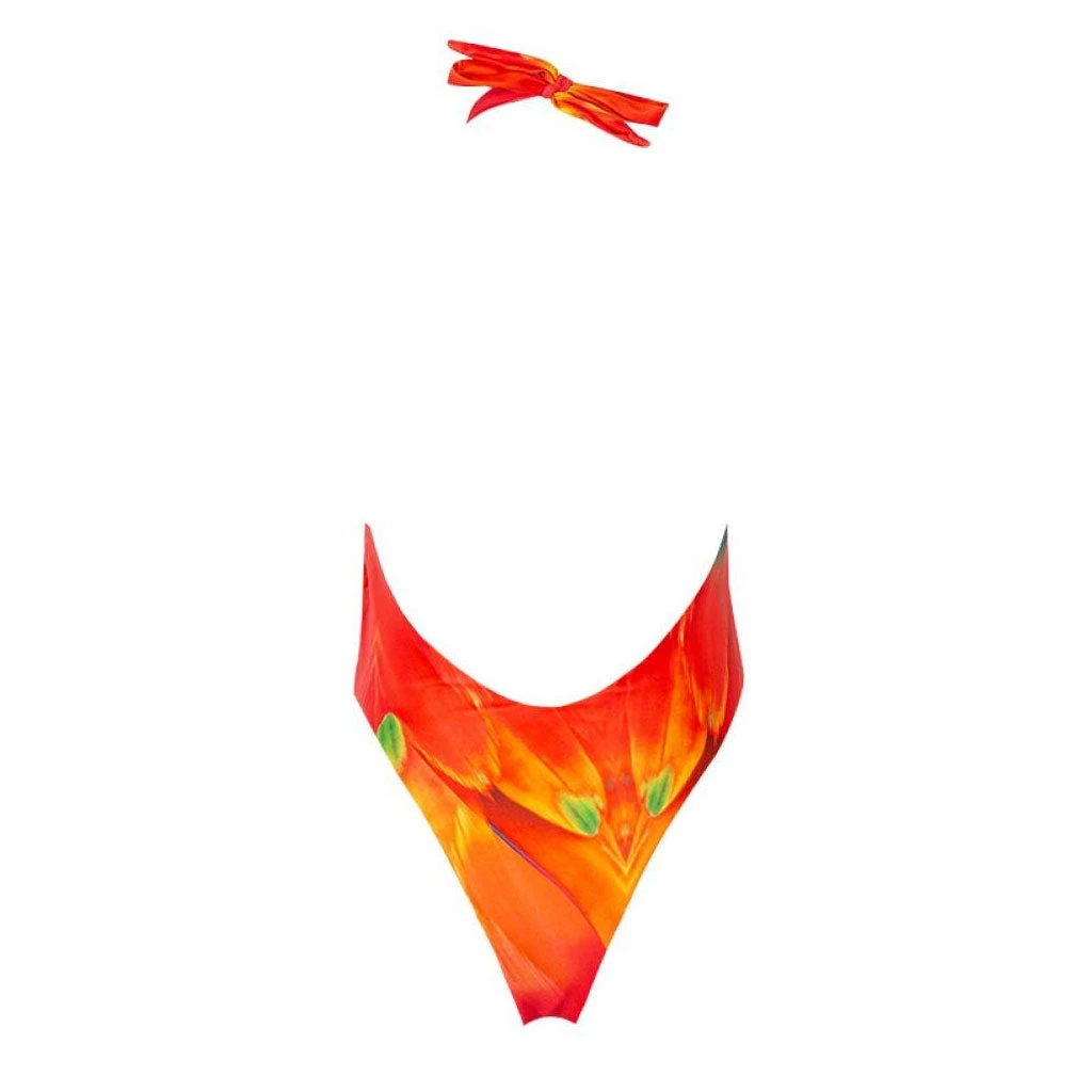 Trendy & Unique Sexy Printed High Leg Low Back Cutout One Piece Swimsuit - Blue 6 Trendy & Unique Sexy Printed High Leg Low Back Cutout One Piece Swimsuit - Blue