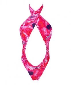 Trendy & Unique Sexy Printed High Leg Low Back Cutout One Piece Swimsuit - Pink 8 Trendy & Unique Sexy Printed High Leg Low Back Cutout One Piece Swimsuit - Pink