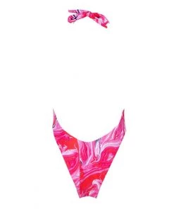 Trendy & Unique Sexy Printed High Leg Low Back Cutout One Piece Swimsuit - Pink 9 Trendy & Unique Sexy Printed High Leg Low Back Cutout One Piece Swimsuit - Pink