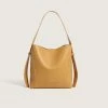 Trendy & Unique Simple Solid Color Buckled Chunky Strap Bucket Bag - Yellow What's New