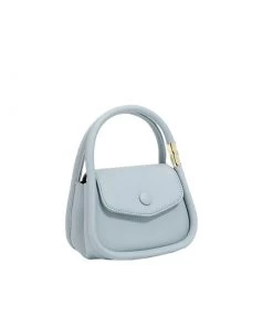 Trendy & Unique Simple Twin Shoulder Strap Flap Front Shoulder Bag - Baby Blue What's New