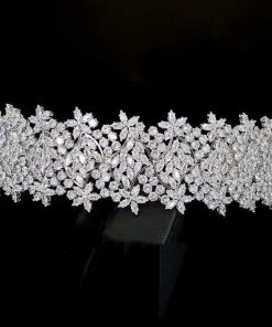 Trendy & Unique Sparkly Crystal Rhinestone Flower Embellished Headband - Silver What's New 8 Trendy & Unique Sparkly Crystal Rhinestone Flower Embellished Headband - Silver What's New