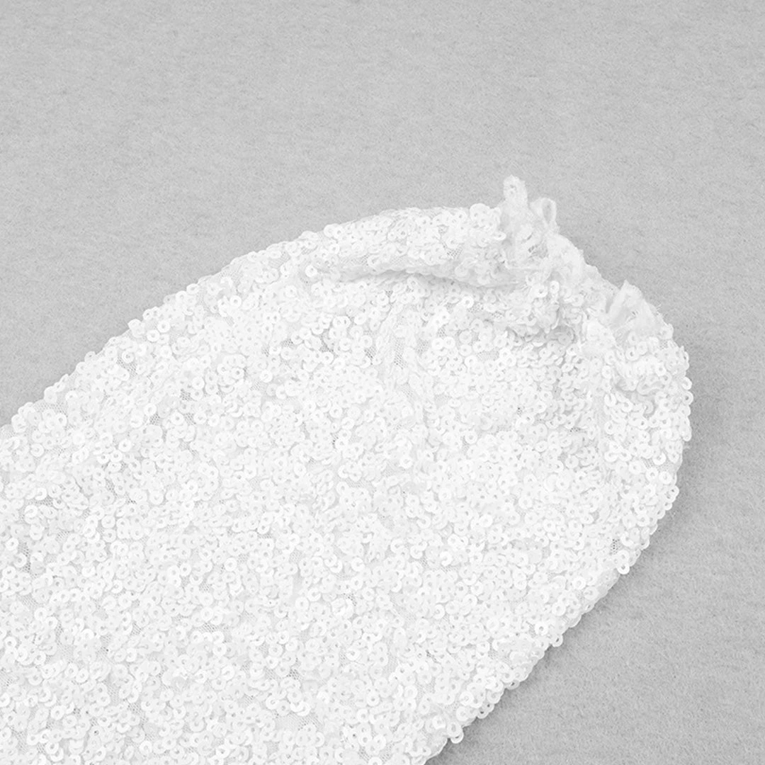 Trendy & Unique Sparkly Sequin Lacy Long Sleeve Party Mini Dress - White What's New 7 Trendy & Unique Sparkly Sequin Lacy Long Sleeve Party Mini Dress - White What's New