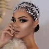Trendy & Unique What's New Sparkly Sunburst Bloom Crystal Rhinestone Embellished Headband - Silver