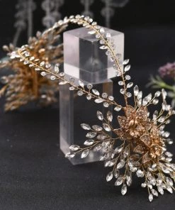 Trendy & Unique What's New Sparkly Sunburst Rhinestone Embellished Layered Headband - Gold