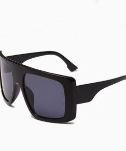 Trendy & Unique Star Look Solid Oversized Square Gradient Sunglasses - Black