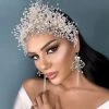 Trendy & Unique Starry Sky Rhinestone Faux Pearl Embellished Headband - Beige