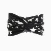 Trendy & Unique Vacation Ready Stars Print Knot Front Turban Headband - Black What's New