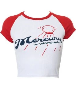 Trendy & Unique Street Style Letter Print Short Sleeve Rib Crop T-shirt - White