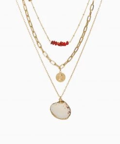 Trendy & Unique The Boho Holiday Pendants Chain-Link Layered Necklace - Gold