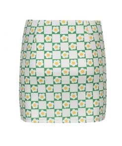 Trendy & Unique What's New Summer Floral Plaid Printed High Waist Bodycon Mini Skirt - Green