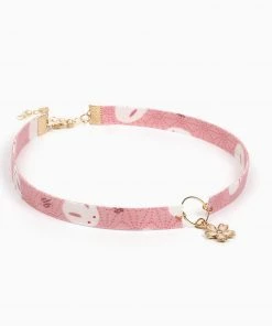 Trendy & Unique What's New Ethnic Style Floral Pendant Choker Necklace - Pink