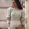 Trendy & Unique What's New Sweet Pom-Pom Long Sleeve High Neck Pullover Sweater - Green