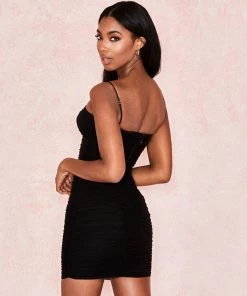 Trendy & Unique Sweet Spaghetti Strap Square Neck Mesh Party Mini Dress - Black What's New 7 Trendy & Unique Sweet Spaghetti Strap Square Neck Mesh Party Mini Dress - Black What's New