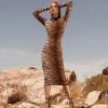 Trendy & Unique Trendy Animal Print High Neck Long Sleeve Midi Dress - Tiger