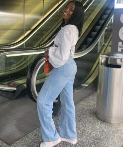 Trendy & Unique Trendy Collared V Neck Tied Front Bishop Sleeve Crop Blouse - White What's New