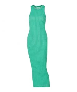 Trendy & Unique What's New Trendy Sleeveless Round Neck Cable Knit Midi Dress - Green 9 Trendy & Unique What's New Trendy Sleeveless Round Neck Cable Knit Midi Dress - Green