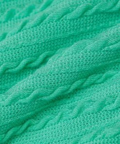 Trendy & Unique What's New Trendy Sleeveless Round Neck Cable Knit Midi Dress - Green 11 Trendy & Unique What's New Trendy Sleeveless Round Neck Cable Knit Midi Dress - Green