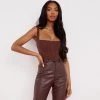 Trendy & Unique Trendy Suspender Strap Square Neck Crop Corset Top - Coffee What's New 2 Trendy & Unique Trendy Suspender Strap Square Neck Crop Corset Top - Coffee What's New