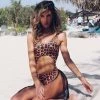 Trendy & Unique Unique Fringe Trim High Leg Cutout One Piece Swimsuit - Leopard What's New