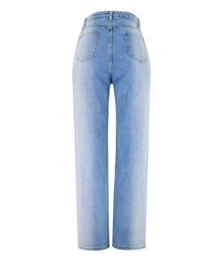 Trendy & Unique What's New Unique Gradient High Waist Faded Straight Leg Jeans - Blue