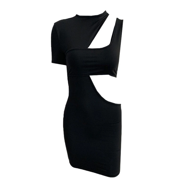 Trendy & Unique Unique Sleeve High Neck Cut Out Bodycon Party Mini Dress - Black What's New 6 Trendy & Unique Unique Sleeve High Neck Cut Out Bodycon Party Mini Dress - Black What's New
