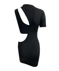 Trendy & Unique Unique Sleeve High Neck Cut Out Bodycon Party Mini Dress - Black What's New 11 Trendy & Unique Unique Sleeve High Neck Cut Out Bodycon Party Mini Dress - Black What's New