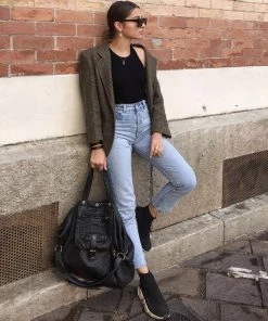 Trendy & Unique What's New Vantage High Waist Faded Frayed Skinny Jeans - Light Blue