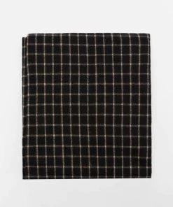 Trendy & Unique Versatile Buffalo Check Print Frayed Oversized Blanket Scarf - Black