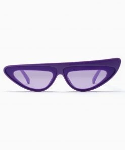 Trendy & Unique Accessories Time Fly Back '90s It Girl Cat-eye Space Sunglasses - Purple