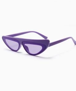 Trendy & Unique Accessories Time Fly Back '90s It Girl Cat-eye Space Sunglasses - Purple