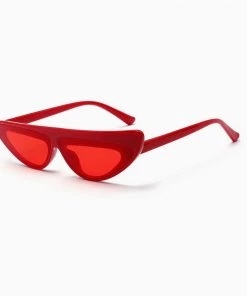 Trendy & Unique Accessories Time Fly Back '90s It Girl Cat-eye Space Sunglasses - Red