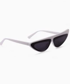Trendy & Unique Accessories Time Fly Back '90s It Girl Cat-eye Space Sunglasses - White