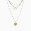 Trendy & Unique What's New The Boho Weekend Coin Charm Pendant Layered Necklace - Gold