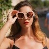 Trendy & Unique What's New Vintage Style Bold Chunky Frame Hexagon Sunglasses - Pink 2 Trendy & Unique What's New Vintage Style Bold Chunky Frame Hexagon Sunglasses - Pink