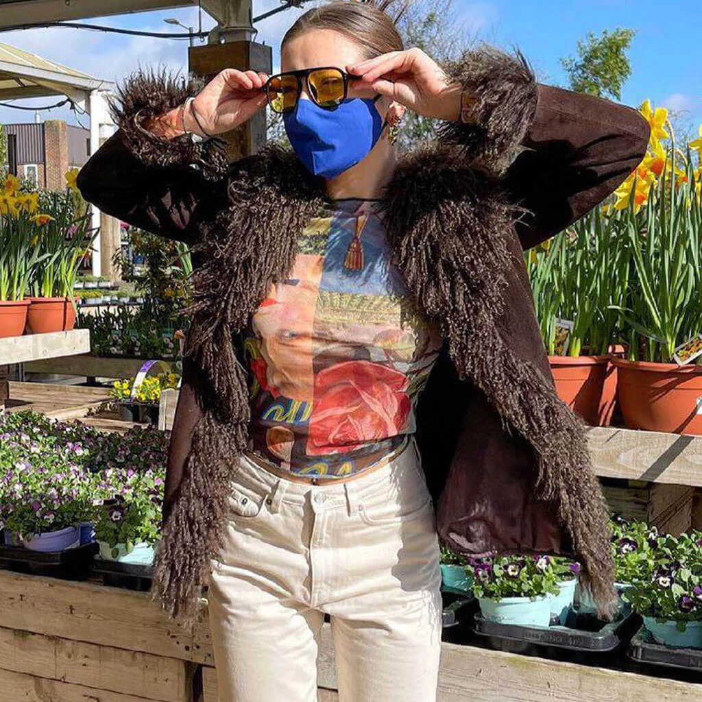 Trendy & Unique Vintage Style Faux-Fur Trim Long Sleeve Open Front Jacket - Brown 3 Trendy & Unique Vintage Style Faux-Fur Trim Long Sleeve Open Front Jacket - Brown